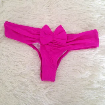 brazilian tanga bikini swimwear women big bow thong bikini bottom sexy brazilian biquini bralette trajes de bano women
