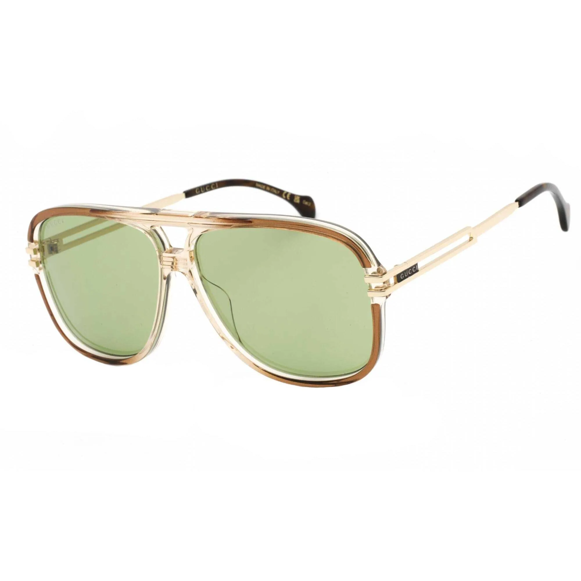Gucci Men's Sunglasses - Brown/Gold Full Rim Plastic Frame | GG1105S 003