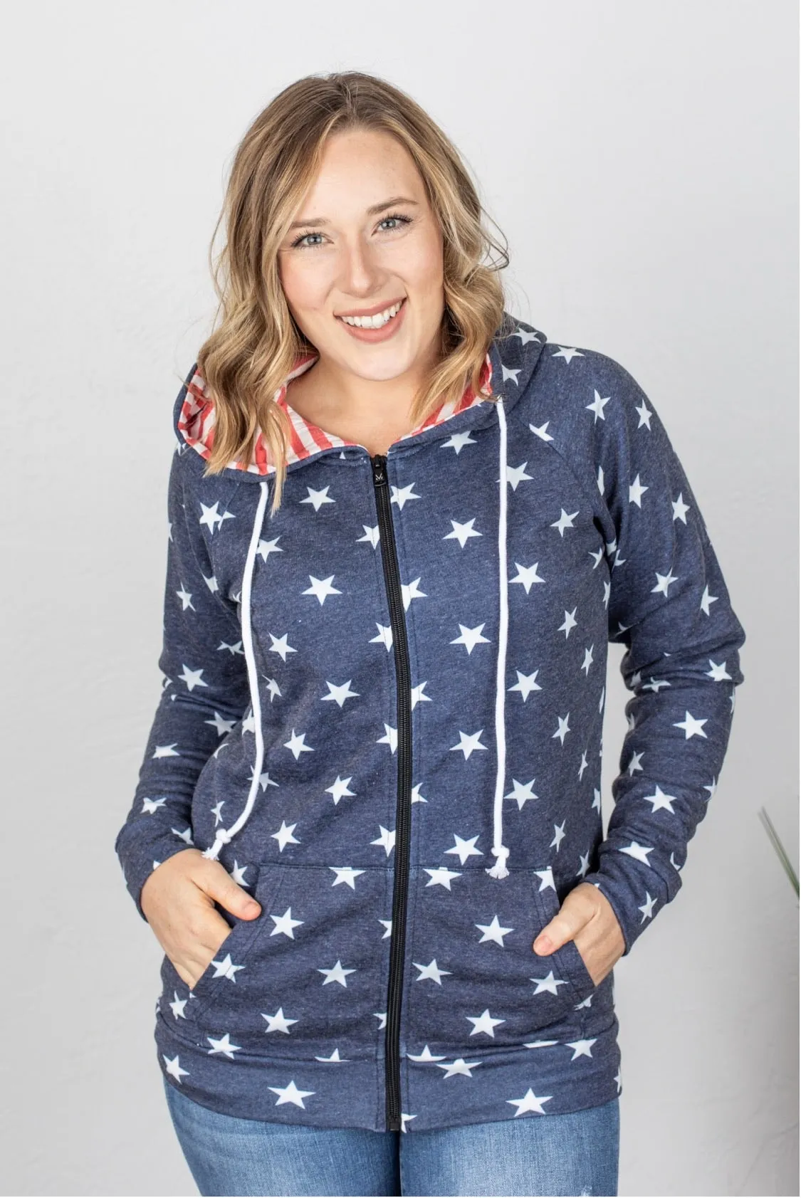 IN STOCK Stars and Stripes FullZip Hoodie