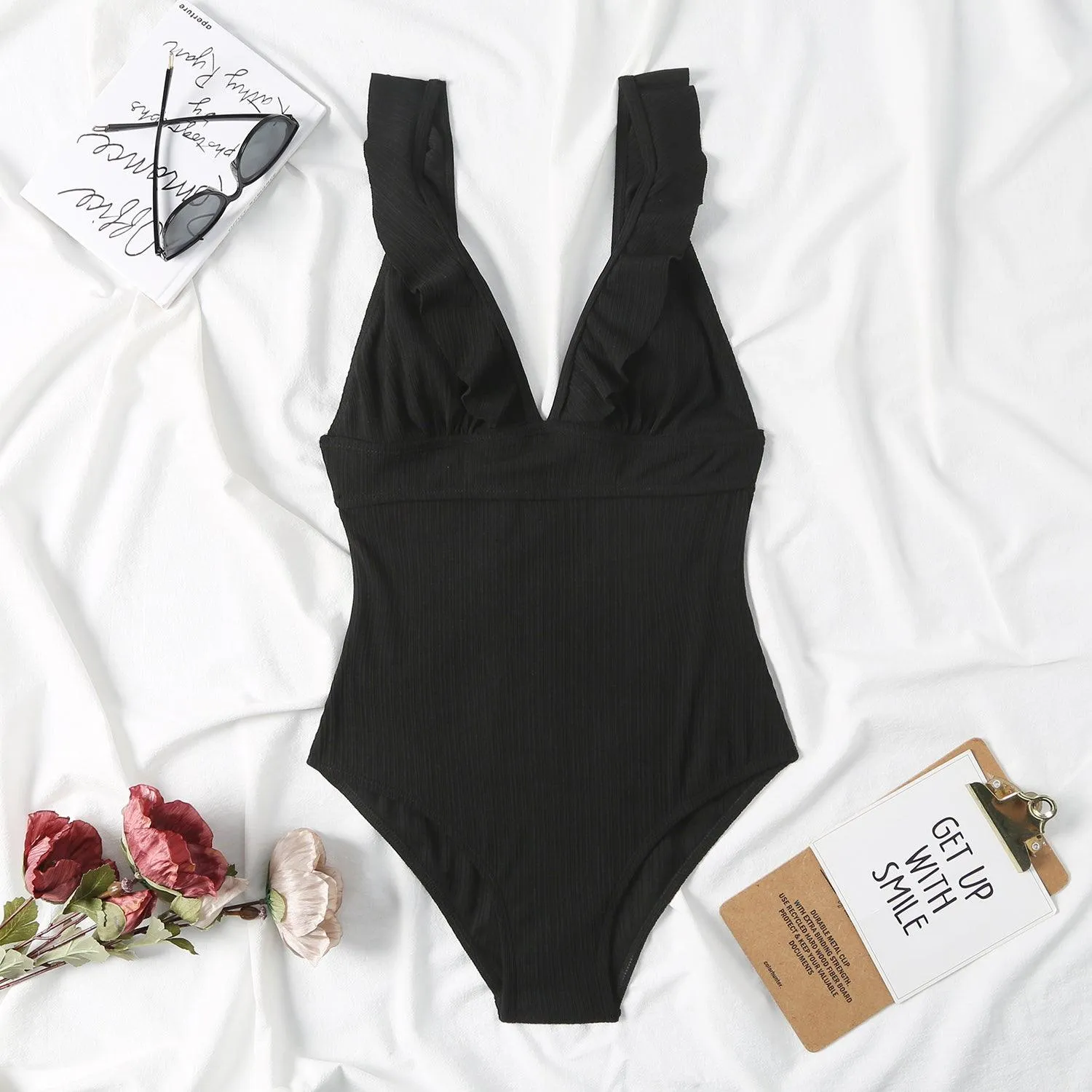 Solid Bathing Suits One Piece Swimsuits