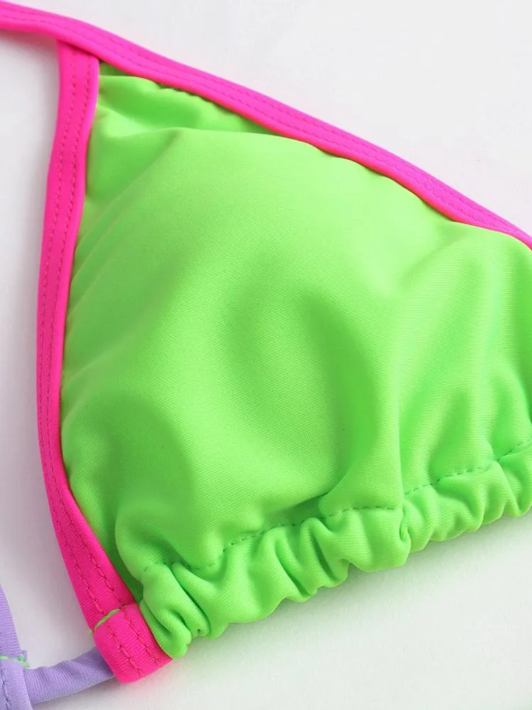 Wholesale Halter Strings Sexy Tie-Up Bikinis Set