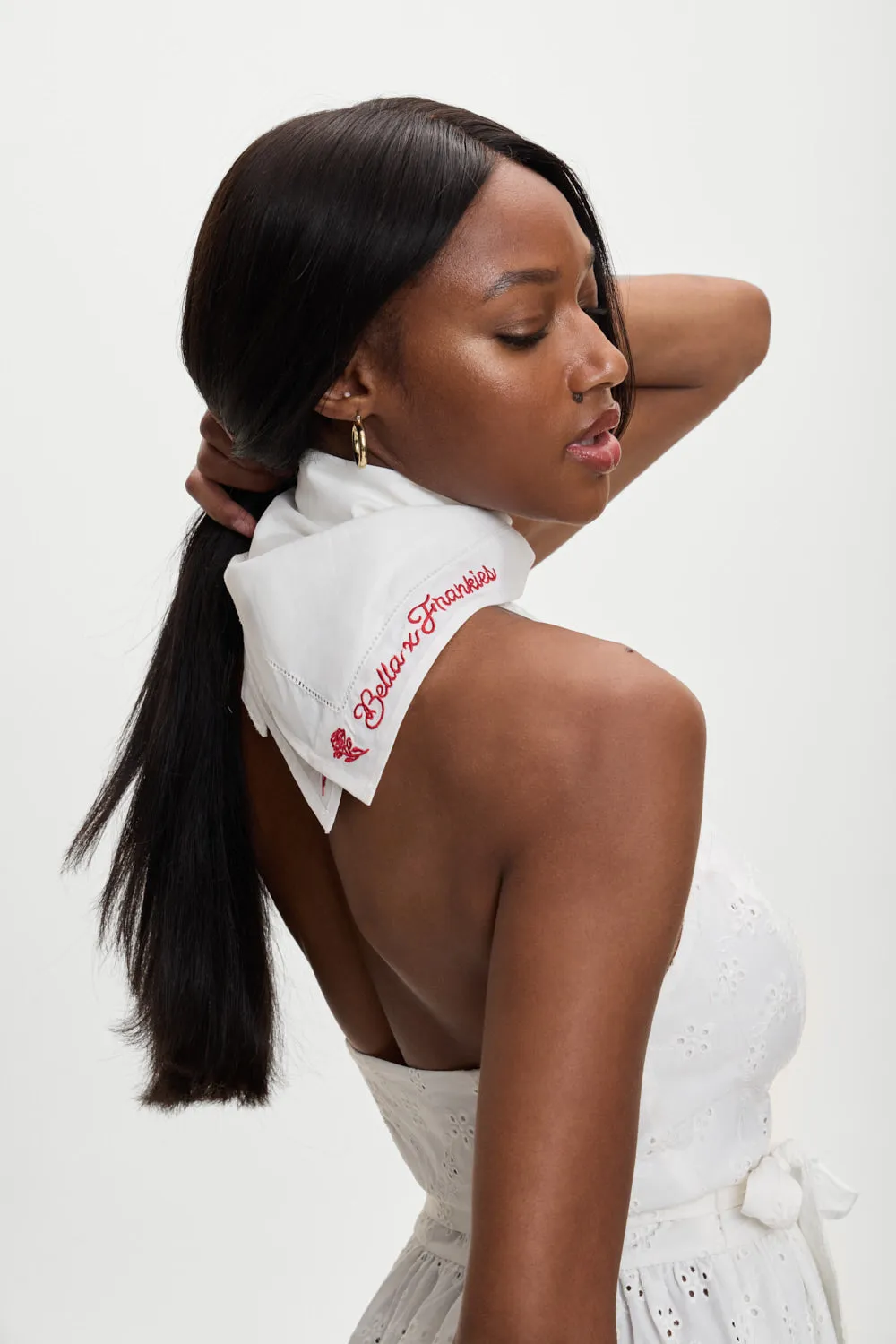 x BELLA HADID Little Miss Head Scarf - White